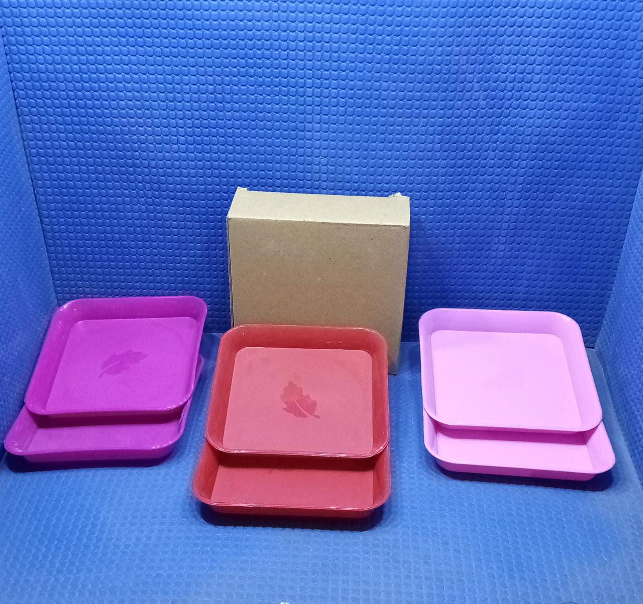 2706 Square Plastic Dinner Plate Set (Set of 6 Pcs) Colorful Snacks / Breakfast Plate DeoDap 2706 Square Plastic Dinner Plate Set (Set of 6 Pcs) Colorful Snacks / Breakfast Plate DeoDap